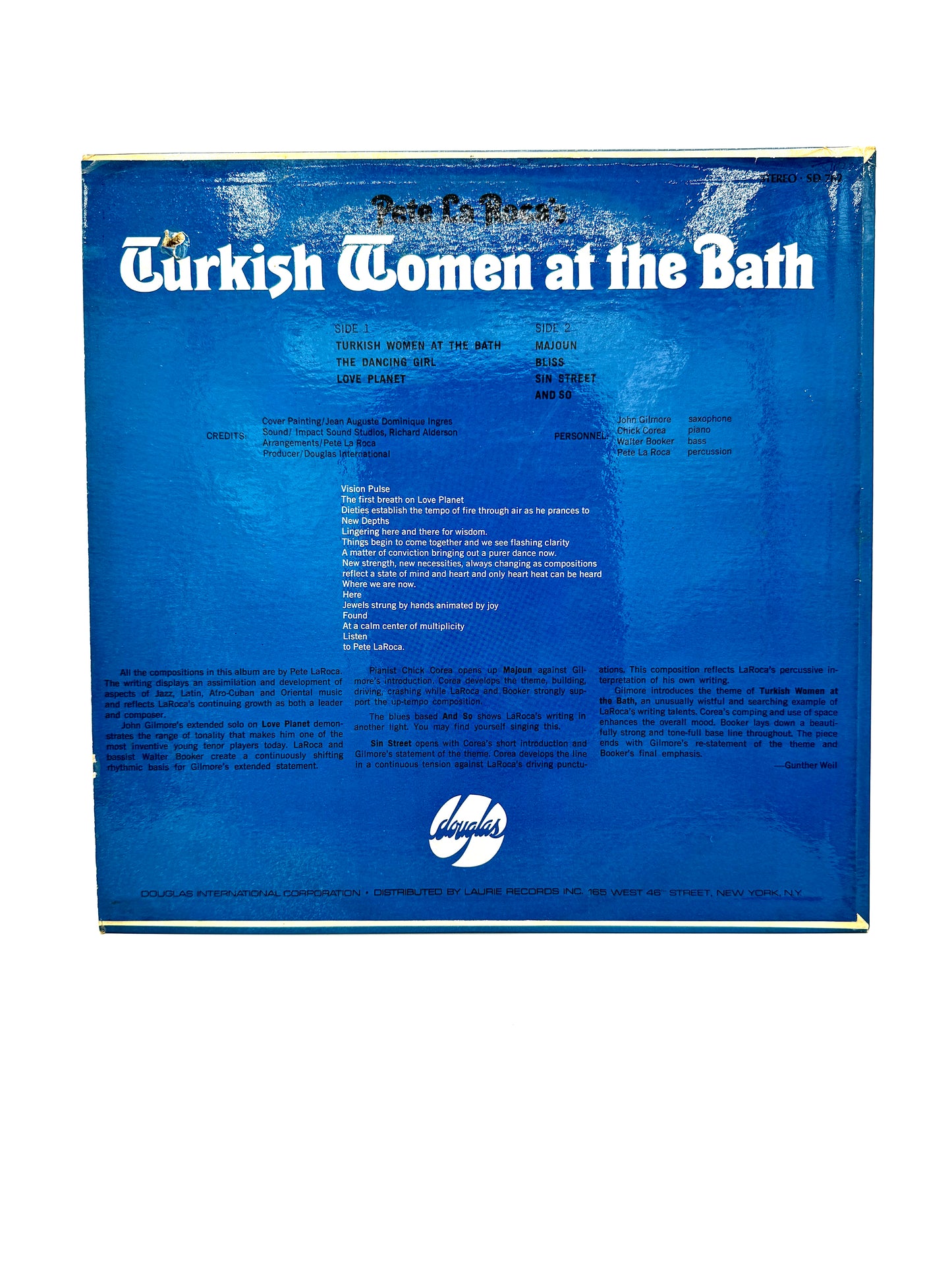 Pete La Roca's "Turkish Women at the Bath" SD792 VG+/VG+ 1967 Rare Repress