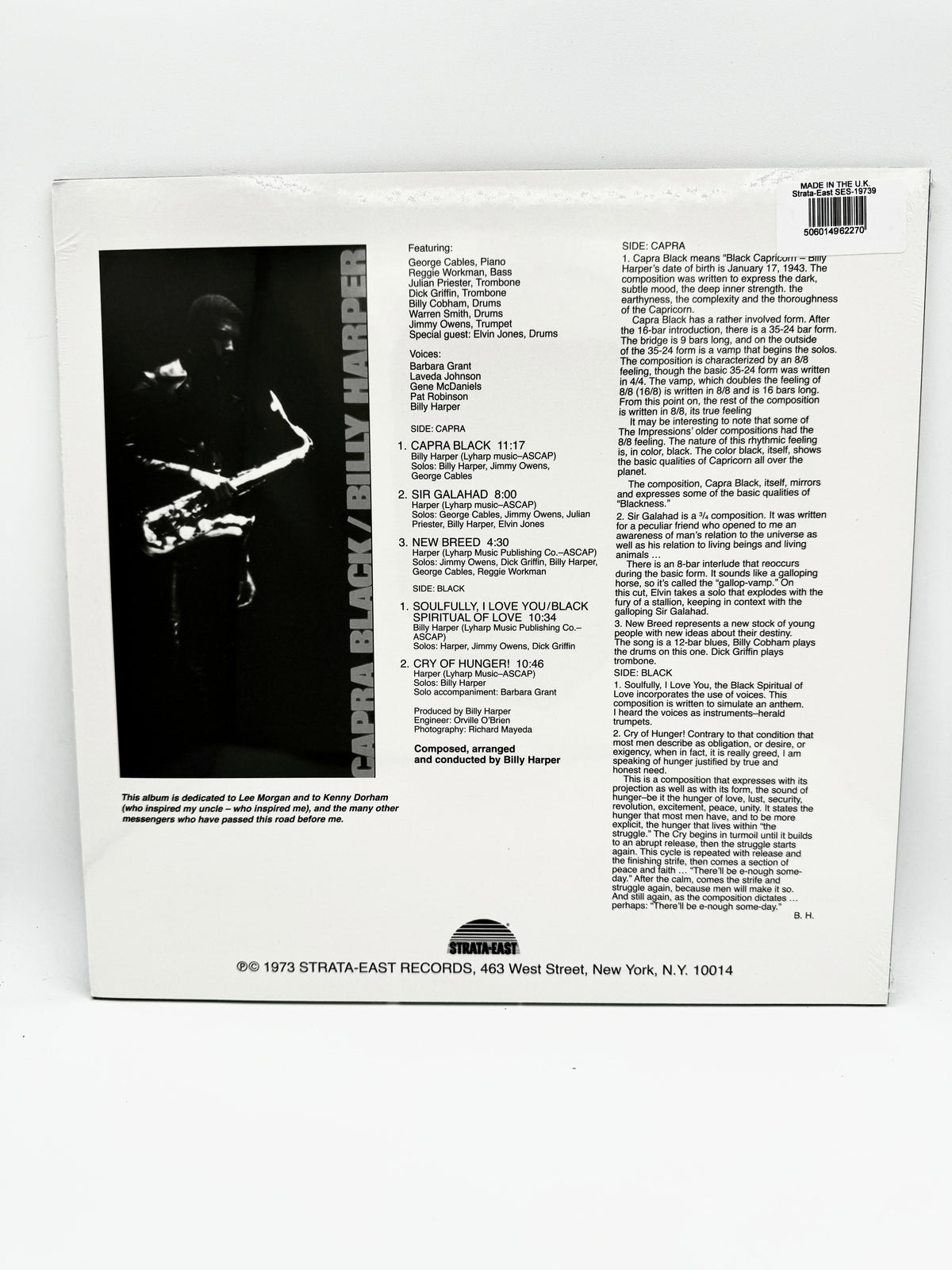 Billy Harper "Capra Black" Strata-East 50th Anniversary Limited Edition