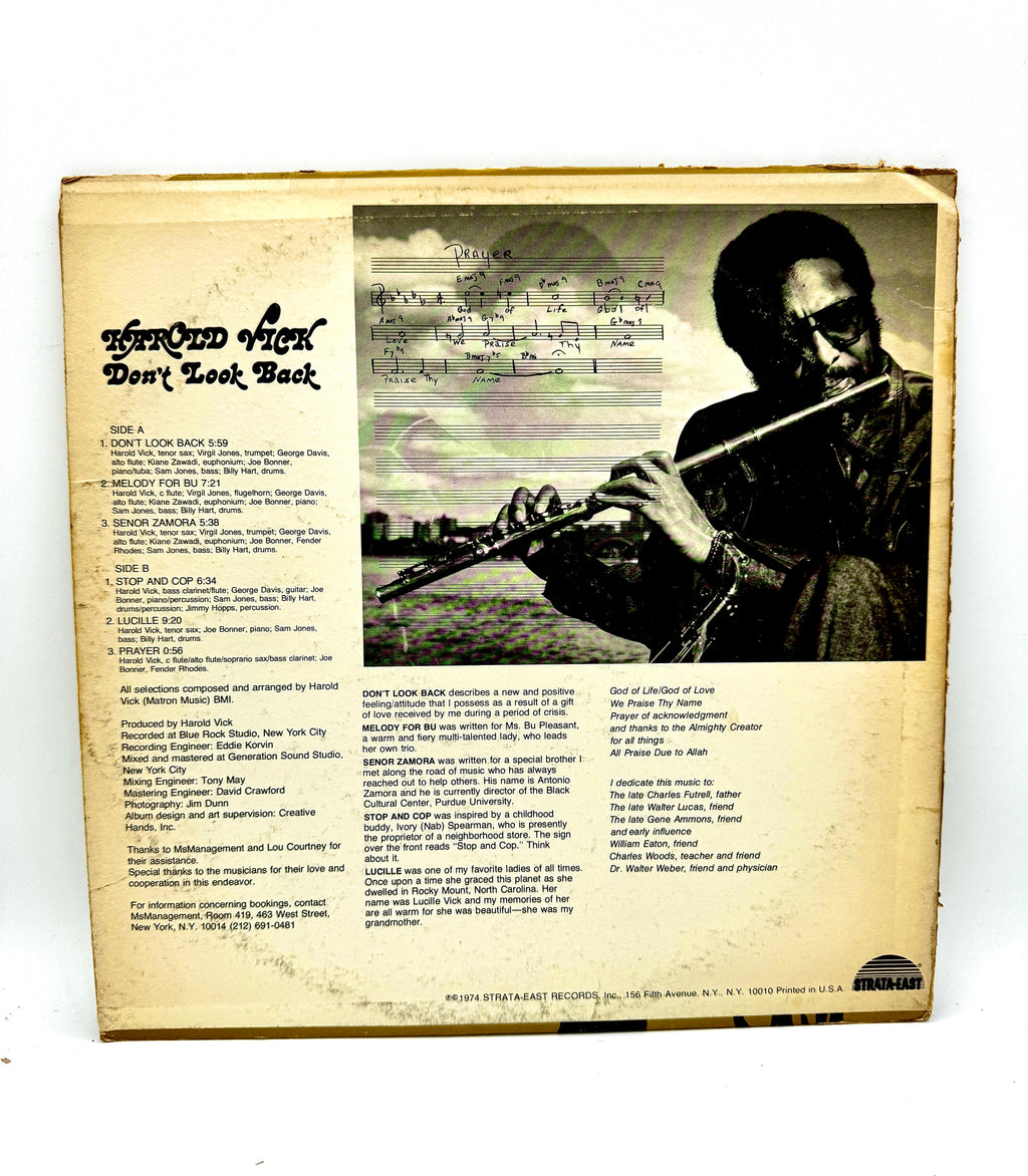 Harold Vick "Don't Look Back" SES-7431 VG+/G+ 1974 Original
